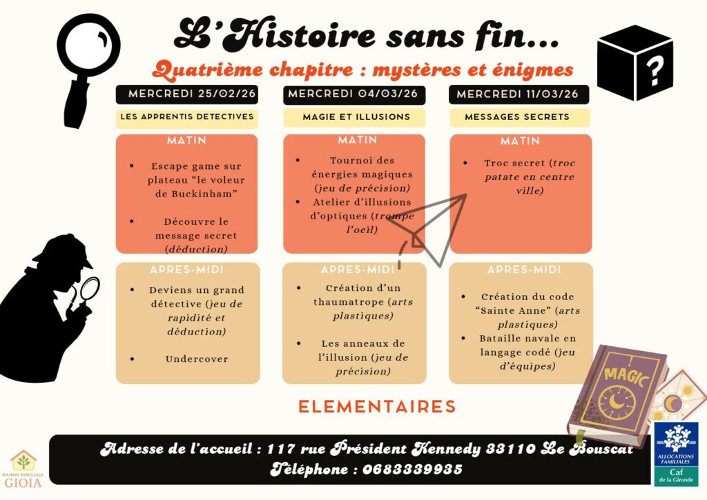 planning des élémentaires