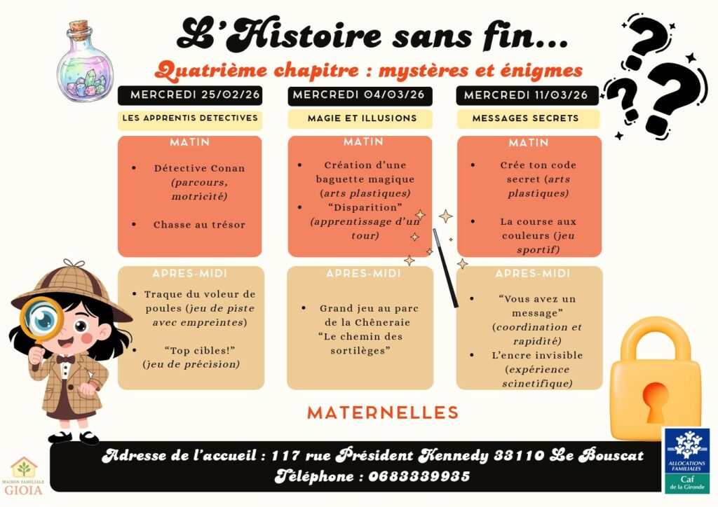 Planning des maternelles